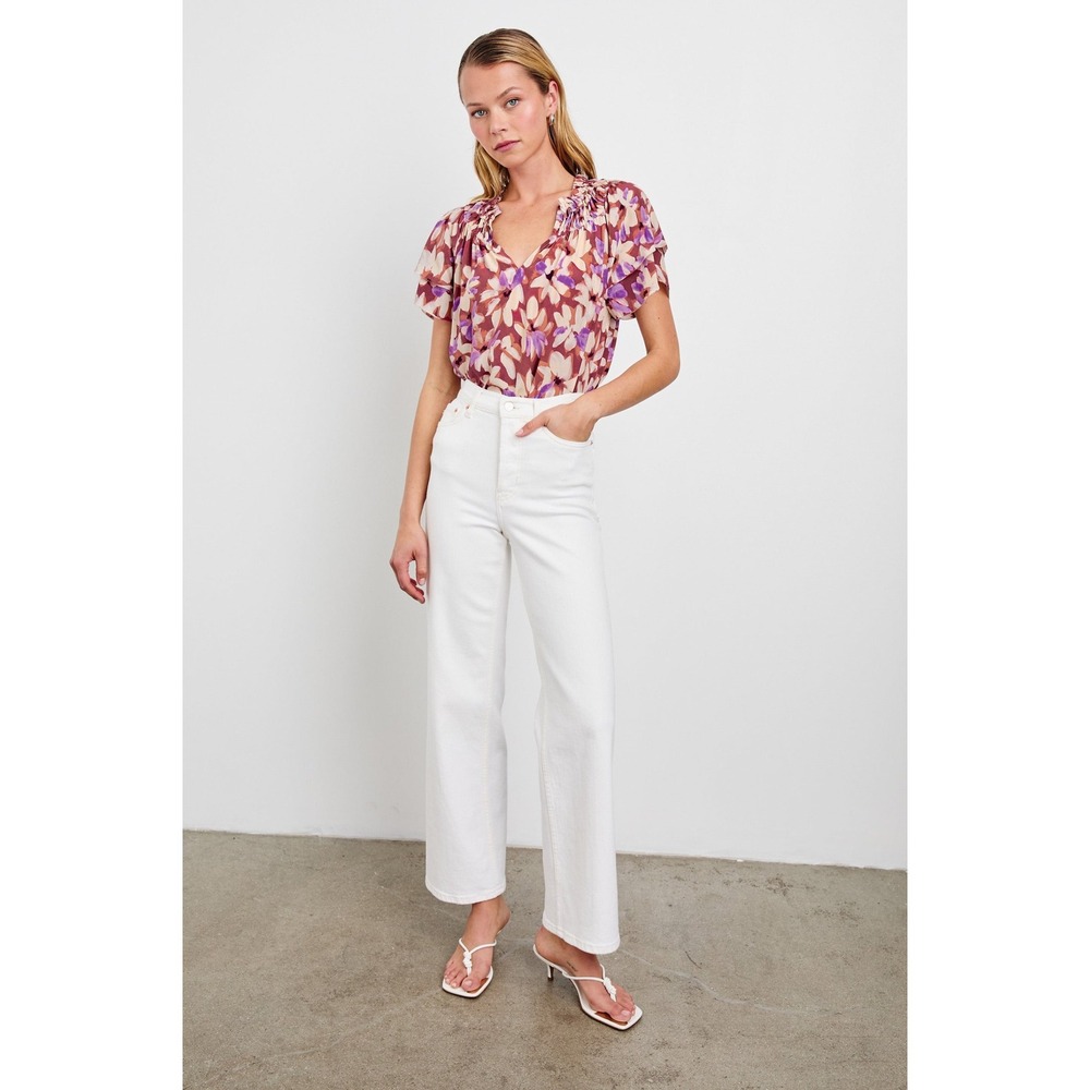 Rails‎ Kamila Top in Amaranth Womens Small Floral Boho Quiet Luxury Coastal Chic